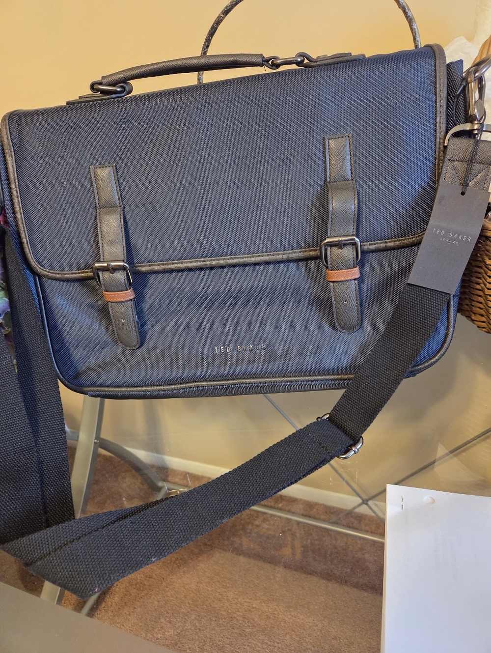 Ted Baker London Navy Men's Messenger/Satchel Bag Briefcase NEW WITH TAGS